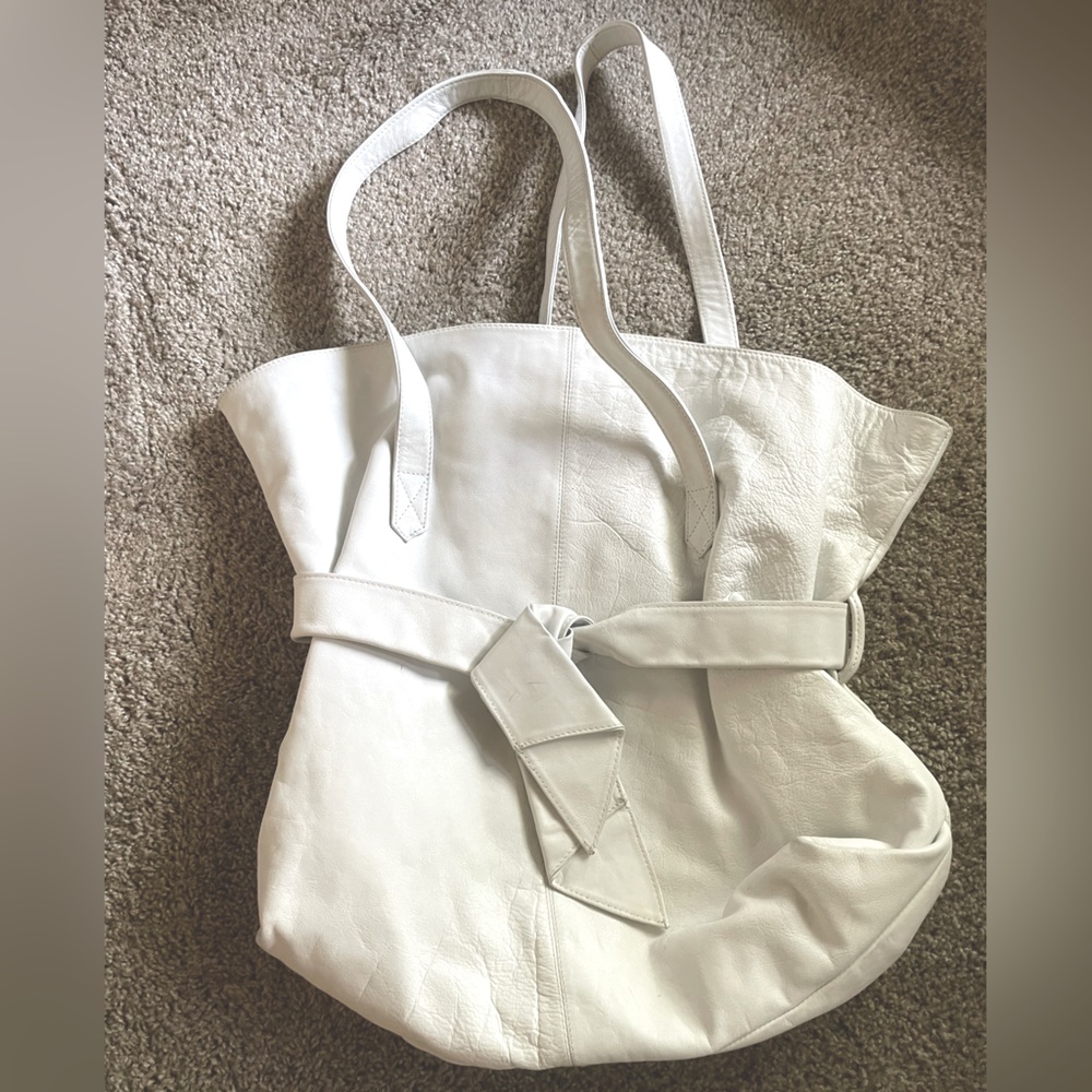 Vintage Neiman Marcus White Hobo Bag